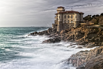 Panorama of Italian coast.