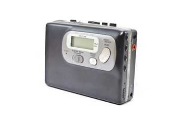 Vintage audiotape walkman