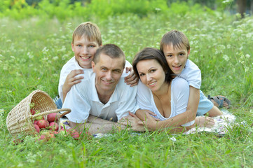 Fototapeta premium Family on a picnic