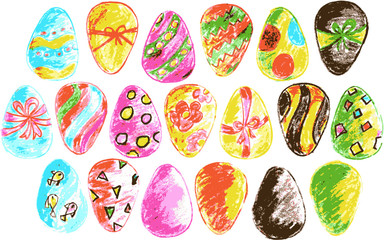hand draw sketch, background easter eggs,