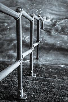 Steps Into Water