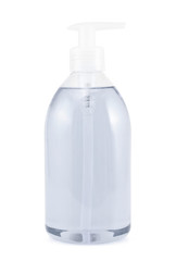 Plastic bottle of liquid soap isolated