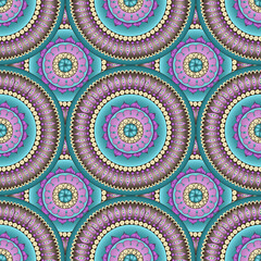 Seamless abstract doodle flower pattern in vector