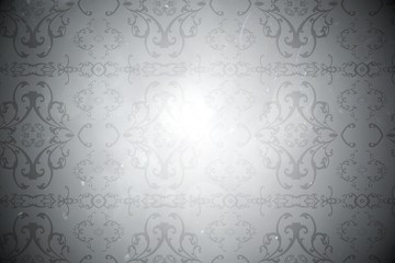 Elegant patterned wallpaper in grey tones