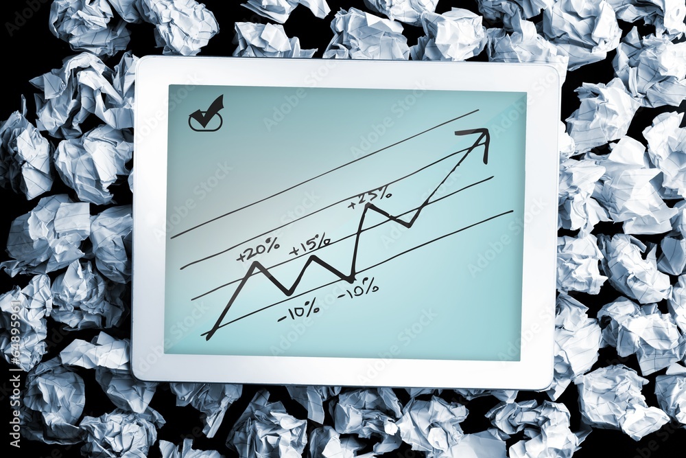 Poster composite image of data analysis doodle