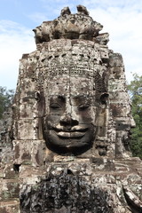 bayon face in ankor thom cambodia