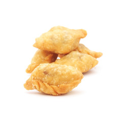 fried mini curry puff (pan klip, pan sip in Thai)
