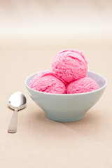 Strawberry ice cream cup