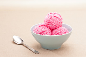 Strawberry ice cream cup
