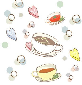 カフェのイラスト背景イメージ
