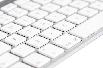 Keyboard focused on letter X