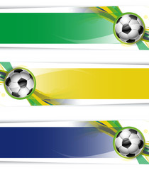 Naklejka premium Set banner calcio Brasile