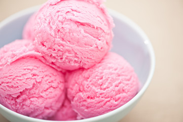 Raspberry Ice cream dessert