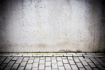 Grungy concrete wall and floor as background