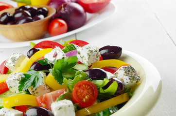 Homemade greek salad