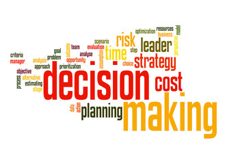 Decision making word cloud