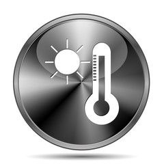 Sun and thermometer icon