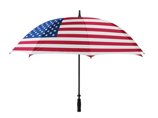 Business concept: umbrella of Flag from USA