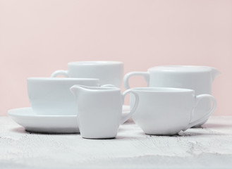 Fototapeta premium different white cups
