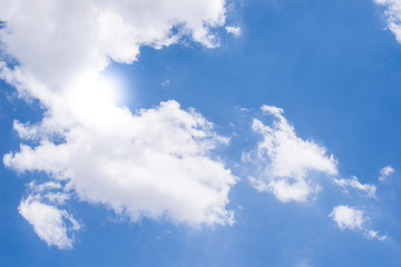 white cloud and clear sky