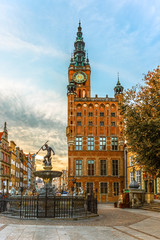 Fototapeta na wymiar Town Hall in Gdansk, Poland.