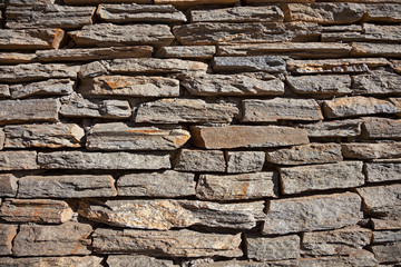 Detail of the stone wall high quality texture.