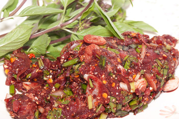 spicy minced meat salad