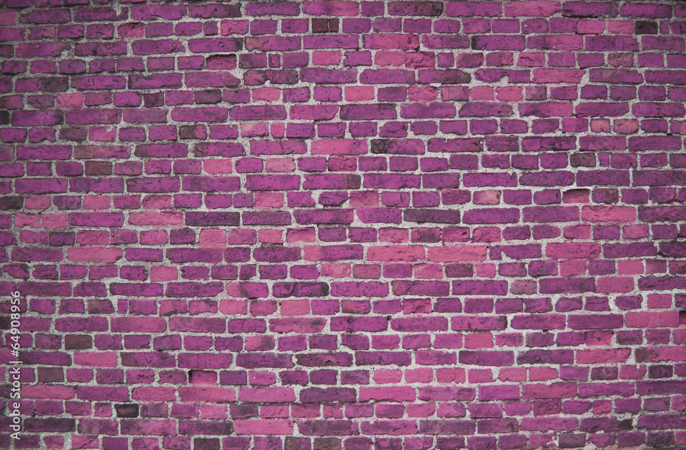 Wall mural purple / lilac brick wall (background, wallpaper, bricks)