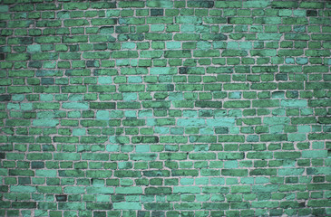 Turquoise brick wall (background, wallpaper, bricks)