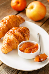 Apple jam and croissants