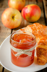 Apple jam and croissants