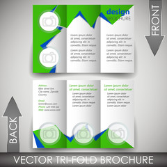Tri-fold corporate business store brochure