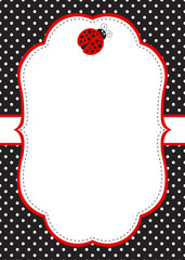 Ladybug invitation card template © TheCreativeMill