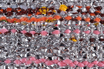 Silver weaving close up