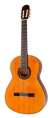 Obraz na płótnie Canvas spanish acoustic guitar isolated on white