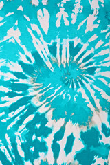 Fototapeta na wymiar turkus, niebieski i biały krawat barwnik tkaniny tekstury tła