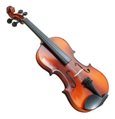 Fototapeta premium classical modern violin isolated on white