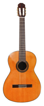 spanish classical acoustic guitar isolated