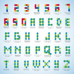 Letters And Numbers Set - Isolated On Background