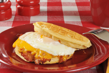 Bacon, egg and cheese sandwich