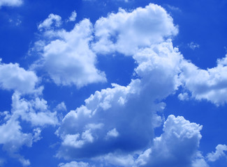 Obraz na płótnie Canvas blue sky with cloud closeup
