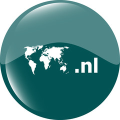 Domain NL sign icon. Top-level internet domain symbol - obrazy, fototapety, plakaty