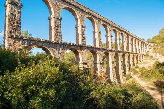 Devil bridge in Tarragona, Spain