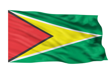Fototapeta na wymiar Guyana Flag.