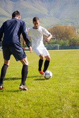 Naklejka premium Soccer players