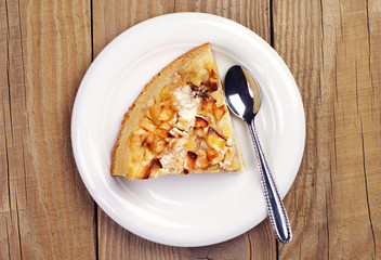 Slice pie with apples