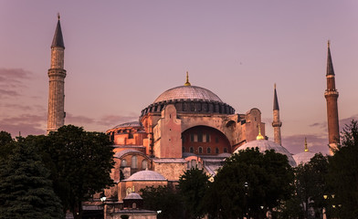 Fototapeta na wymiar Hagia Sophia or Aya Sofia in Istanbul Turkey