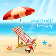 Summer holidays background poster