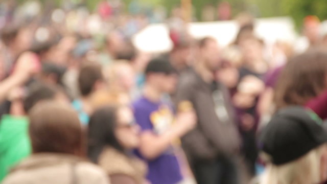 People front of the musical stage at Marijuana freedom festival