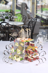 appetizers  on party spoons